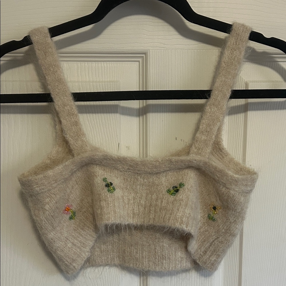 Zara Cream Knit Sweater - Picture 3 of 4